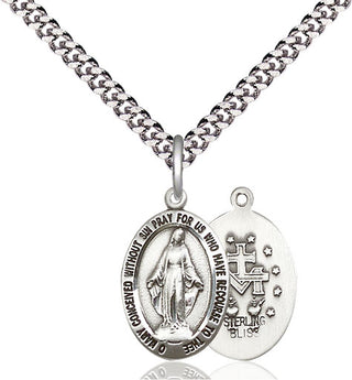 Pewter Miraculous Medal Religious Jewelry