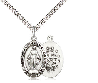 Sterling Silver Miraculous Medal Religious Jewelry