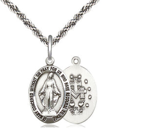 Sterling Silver Miraculous Medal Religious Jewelry