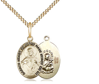 14kt Gold Filled Scapular Medal Religious Jewelry