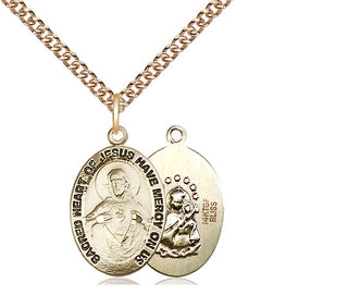 14kt Gold Filled Scapular Medal Religious Jewelry