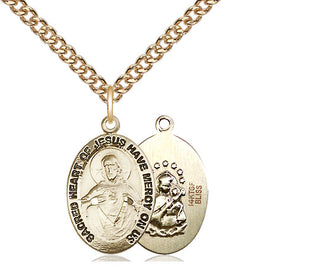 14kt Gold Filled Scapular Medal Religious Jewelry