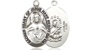 Sterling Silver Scapular Medal Religious Jewelry