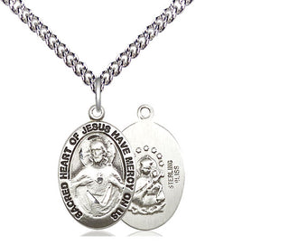 Sterling Silver Scapular Medal Religious Jewelry