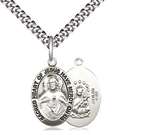 Sterling Silver Scapular Medal Religious Jewelry