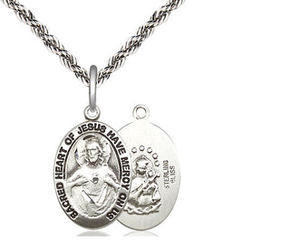 Sterling Silver Scapular Medal Religious Jewelry