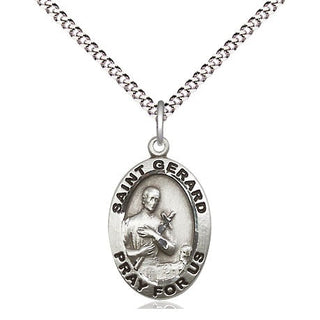 Pewter Saint Gerard Majella Medal Religious Jewelry Engraved Catholic Saint Jewelry