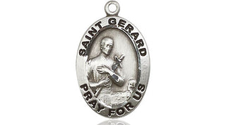 Sterling Silver Saint Gerard Majella Medal Religious Jewelry Engraved Catholic Saint Jewelry