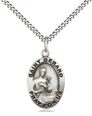 Sterling Silver Saint Gerard Majella Medal Religious Jewelry Engraved Catholic Saint Jewelry