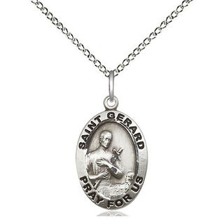 Sterling Silver Saint Gerard Majella Medal Religious Jewelry Engraved Catholic Saint Jewelry