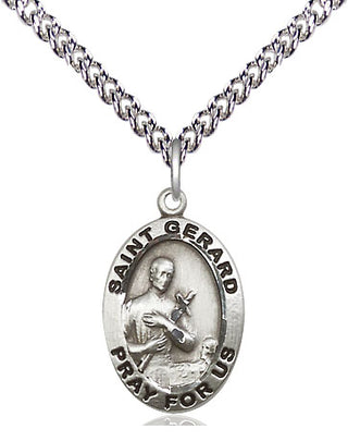 Sterling Silver Saint Gerard Majella Medal Religious Jewelry Engraved Catholic Saint Jewelry