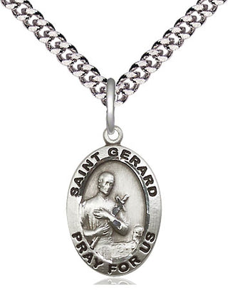 Sterling Silver Saint Gerard Majella Medal Religious Jewelry Engraved Catholic Saint Jewelry