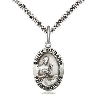 Sterling Silver Saint Gerard Majella Medal Religious Jewelry Engraved Catholic Saint Jewelry