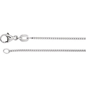 18-inch Diamond Box Cut Chain with Lobster Clasp - Sterling Silver