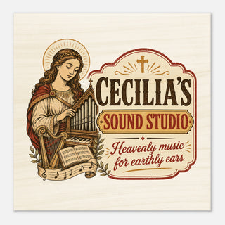 St. Cecilia's Sound Studio Wood Plaque