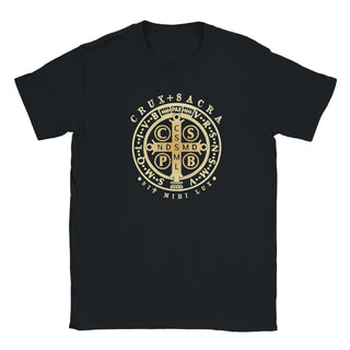 St. Benedict Medal Antique Gold T-Shirt - view 10