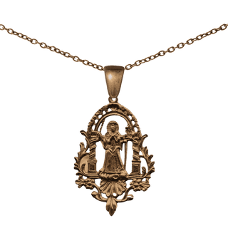 Vintage Bronze San Fernando Pendant Under an Arch