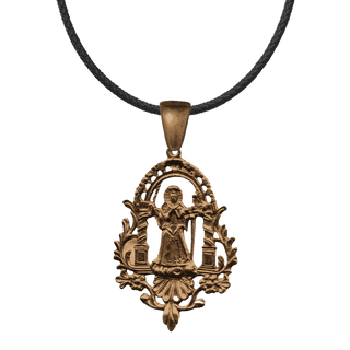 Vintage Bronze San Fernando Pendant Under an Arch