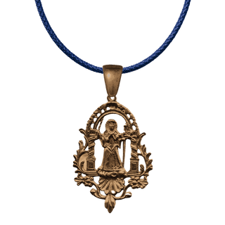 Vintage Bronze San Fernando Pendant Under an Arch