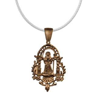 Vintage Bronze San Fernando Pendant Under an Arch