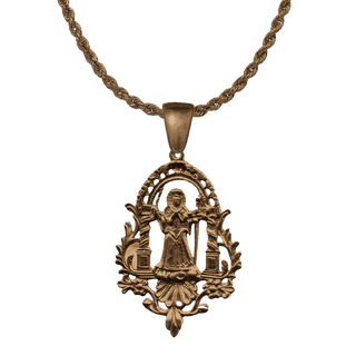 Vintage Bronze San Fernando Pendant Under an Arch