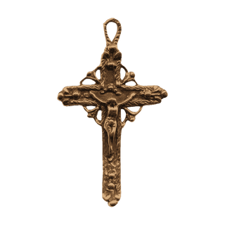 Vintage Bronze Latin American Openwork Crucifix
