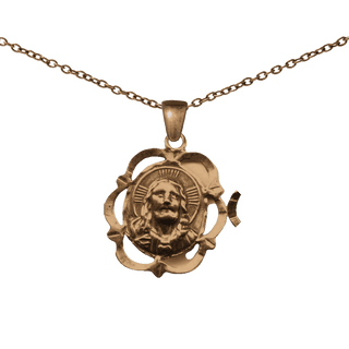 Vintage Bronze Holy Face and Infant of Prague Medal