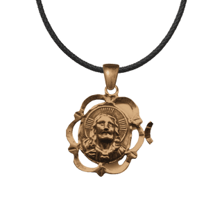 Vintage Bronze Holy Face and Infant of Prague Medal