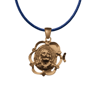 Vintage Bronze Holy Face and Infant of Prague Medal