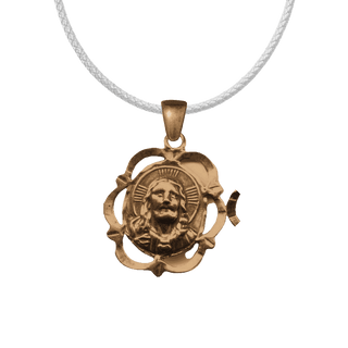 Vintage Bronze Holy Face and Infant of Prague Medal