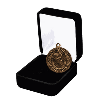 Vintage Bronze St. Aloysius Gonzaga Gothic Medal