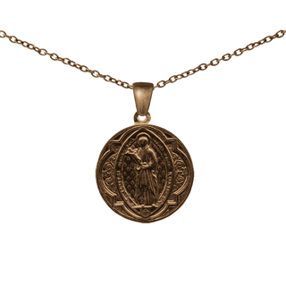 Vintage Bronze St. Aloysius Gonzaga Gothic Medal