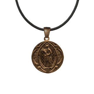 Vintage Bronze St. Aloysius Gonzaga Gothic Medal