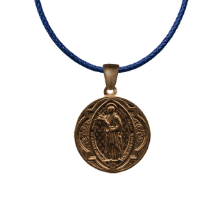 Vintage Bronze St. Aloysius Gonzaga Gothic Medal