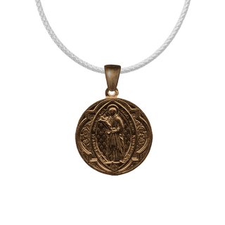 Vintage Bronze St. Aloysius Gonzaga Gothic Medal