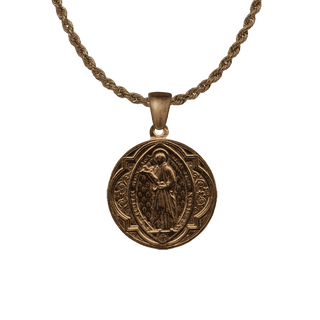 Vintage Bronze St. Aloysius Gonzaga Gothic Medal