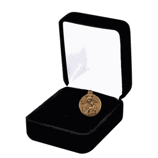 Vintage Bronze St. Gerard Majella and Perpetual Help Medal