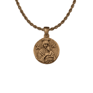 Vintage Bronze St. Gerard Majella and Perpetual Help Medal