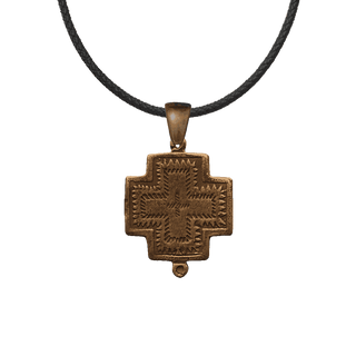 Vintage Bronze Cross-Within-a-Cross Rosary Link