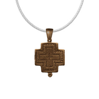 Vintage Bronze Cross-Within-a-Cross Rosary Link