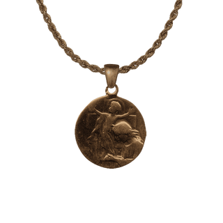 Vintage Bronze Joyous Nativity Medal