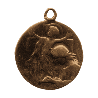 Vintage Bronze Joyous Nativity Medal