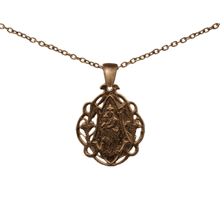 Vintage Bronze Our Lady of Victory Openwork Medal