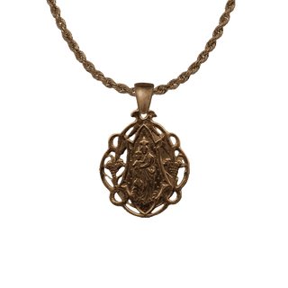 Vintage Bronze Our Lady of Victory Openwork Medal