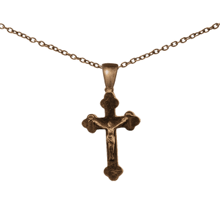Vintage Bronze Crucifix with Hammer and Pincers