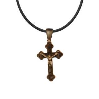 Vintage Bronze Crucifix with Hammer and Pincers
