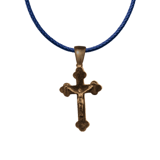 Vintage Bronze Crucifix with Hammer and Pincers