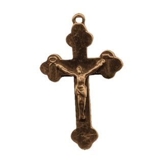 Vintage Bronze Crucifix with Hammer and Pincers