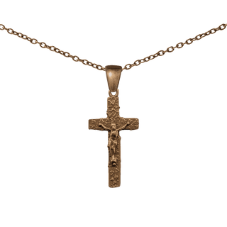 Vintage Bronze Ivy-Covered Crucifix