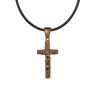 Vintage Bronze Ivy-Covered Crucifix